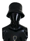 DOLCE & GABBANA DOLCE & GABBANA BLACK QUILTED FAUX LEATHER WOMEN BUCKET CAP WOMEN'S HAT