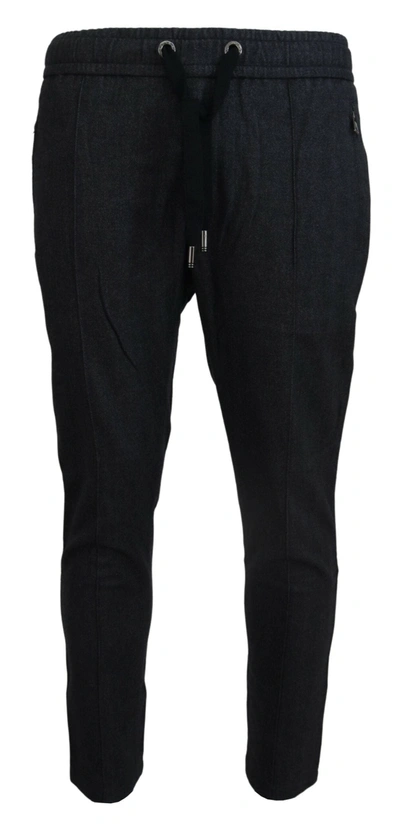 Dolce & Gabbana Gray Cotton Jogger Men Pants