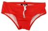 DSQUARED² DSQUARED² RED BLACK ICON PRINT MENS SWIM BRIEF MEN'S SWIMWEAR