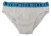 DSQUARED² DSQUARED² WHITE ICON LOGO COTTON STRETCH MEN BRIEF MEN'S UNDERWEAR