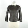 Emilio Romanelli Sleek Black Leather Jacket For Elegant Evenings In Black