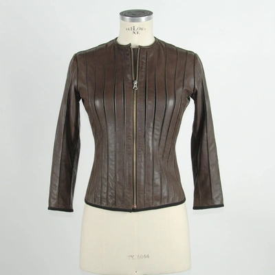 Emilio Romanelli Vera Leather Jackets & Women's Coat In Brown