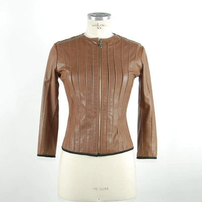 Emilio Romanelli Vera Leather Jackets & Women's Coat In Brown