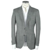 EMILIO ROMANELLI EMILIO ROMANELLI ELEGANT GRAY SLIM WOOL-LINEN BLEND  BLAZER