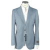 EMILIO ROMANELLI EMILIO ROMANELLI ELEGANT SLIM LIGHT BLUE WOOL MEN'S BLAZER