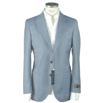 Emilio Romanelli Light Blue Virgin Wool Blazer