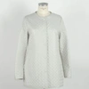 EMILIO ROMANELLI EMILIO ROMANELLI ELEGANT WHITE SNAP BUTTON WOMEN'S JACKET