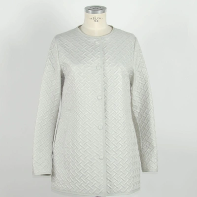 Emilio Romanelli Elegant White Snap Button Women's Jacket