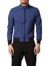 REFRIGIWEAR REFRIGIWEAR ELEGANT BLUE BIELASTIC BOMBER MEN'S JACKET