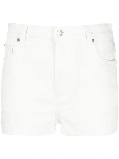 Etro Paisley-print Mini Shorts In White