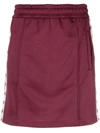 Golden Goose Rock Star Side Stripe Skirt In Windsor Wine/white