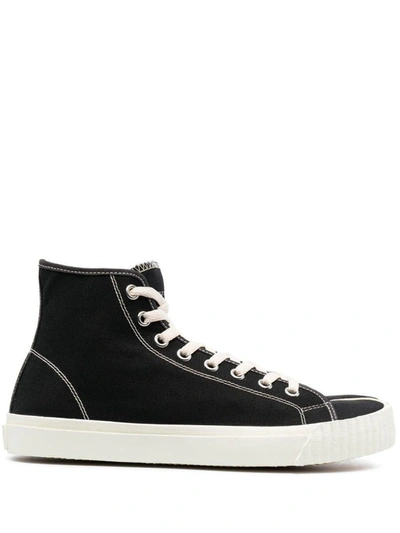 Maison Margiela Split-toe High-top Sneakers In H0958 Black