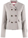 MARNI MARNI HOUNDSTOOTH-PATTERN DOUBLE-BREASTED BLAZER
