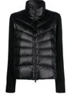 Moncler Fleece Down Puffer Jacket In Black