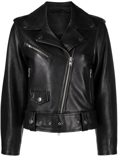 Stand Studio Black Icon Biker Leather Jacket