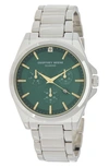 Geoffrey Beene Diamond Bracelet Strap Chronograph Watch, 42mm In Silver
