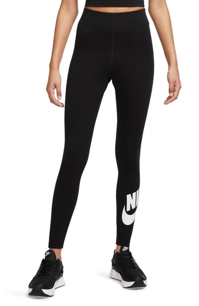 Nike Women's  Sportswear Classics High-waisted Graphic Leggings In Black