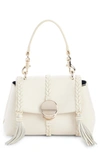 Chloé Penelope Braided Tassel Napa Top-handle Bag In White