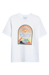 Casablanca Cotton T-shirt With Graphic Print And Logo In White