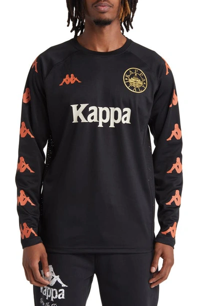 Kappa Authentic Frederick Long Sleeve Graphic T-shirt In Black Jet