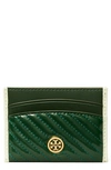TORY BURCH ROBINSON QUILTED LEATHER CARD CASE