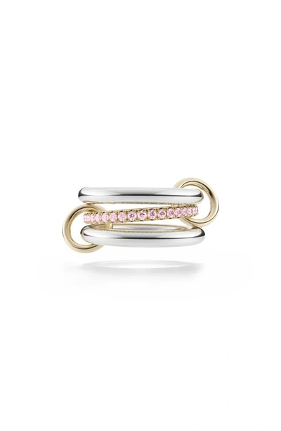 Spinelli Kilcollin Women's Libra Pastel Petite Two-tone Linked Ring In Yellow Gold/sterling Silver
