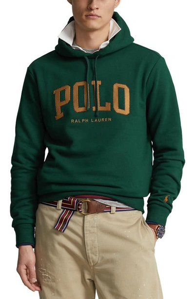 Polo Ralph Lauren Fleece Logo Hoodie In Green