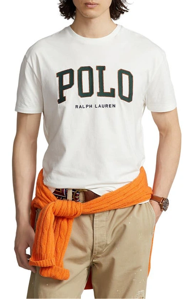 Polo Ralph Lauren Cotton Logo T-shirt In Beige