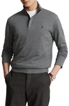 Polo Ralph Lauren Luxury Jersey Quarter-zip Pullover In Barclay Heather