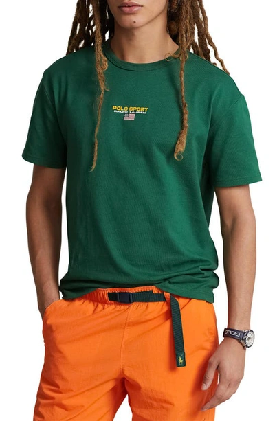 Polo Ralph Lauren Embroidered Logo T-shirt In Kelly Green