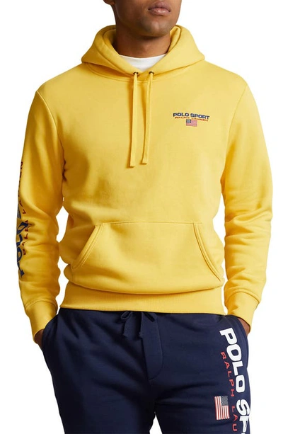 Polo Ralph Lauren Polo Sport Logo Hoodie In Yellow/yellow