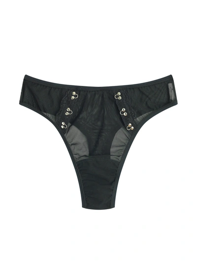 Hanky Panky Prabal Gurung Hook And Eye Thong In Black