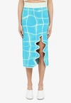 Ph5 Bonnie Skirt In Aqua-coloured Jersey In Blue