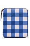 DIANE VON FURSTENBERG MEDIUM GINGHAM TEXTURED-LEATHER WALLET