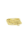 ADORNIA LOVE STACKING RING