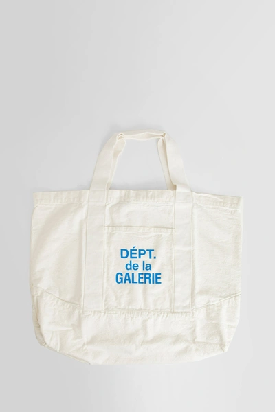 Gallery Dept. Logo-print Webbing-trimmed Cotton-canvas Tote Bag In White