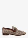 Gucci Horsebit Gg-canvas Loafers In Beige