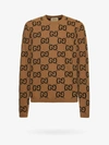 Gucci Jacquard Gg Motif Sweater In Brown