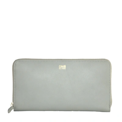 Cavalli Class Chic Gray Calfskin Leather Women's Wallet