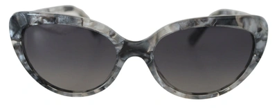 Dolce & Gabbana Gray Dg4194 Acetate Logo Plaque Cat Eye Lens Sunglasses