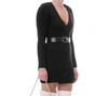 Elisabetta Franchi Black Wool Dress