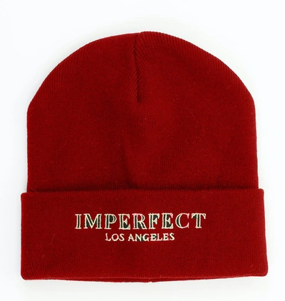 Imperfect Perfect Acrylic Women's Hat In Red