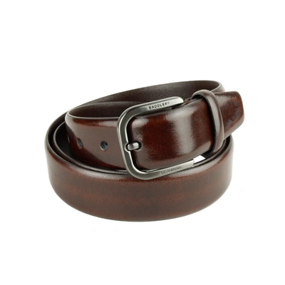 LA MARTINA LA MARTINA ELEGANT DARK BROWN LEATHER MEN'S BELT