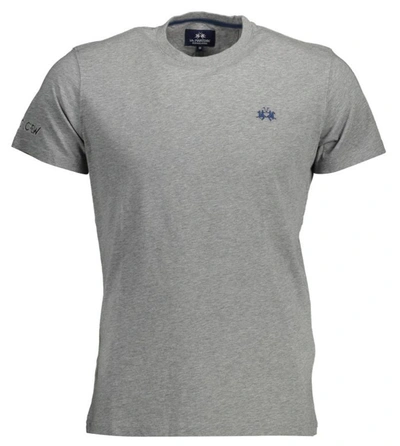 La Martina Grey Cotton T-shirt