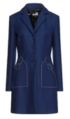 LOVE MOSCHINO LOVE MOSCHINO ELEGANT EMBROIDERED HEART WOOL WOMEN'S COAT