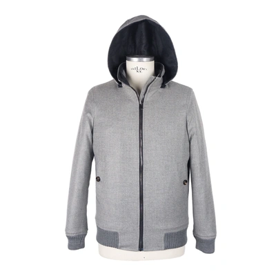MADE IN ITALY MADE IN ITALY ELEGANT WOOL-CASHMERE MEN'S JACKET WITH MEN'S HOOD