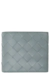 Bottega Veneta Intrecciato Leather Bifold Wallet In Silver