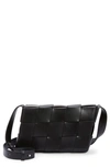 Bottega Veneta Speed Cassette Medium Crossbody Bag In 8803 Black-silver