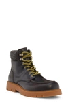 Bottega Veneta Men's Haddock Leather Lace-up Boots In Fondant Rubber