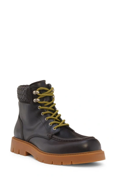Bottega Veneta Men's Haddock Leather Lace-up Boots In Fondant Rubber